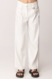 Elisabetta Franchi Bambina Pantaloni Ampi In Misto Lino EFPA3210LI009.0004