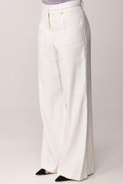 Elisabetta Franchi Bambina Pantaloni Ampi In Misto Lino EFPA3210LI009.0004