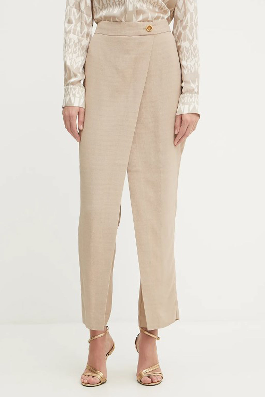 Marciano By Guess Pantaloni Ariana con Pannello 5YGB06 7341A VELVET TAUPE