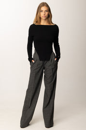 Aniye By Pantaloni Baggy Daliah Motivo Check 181246 STONE CHECK