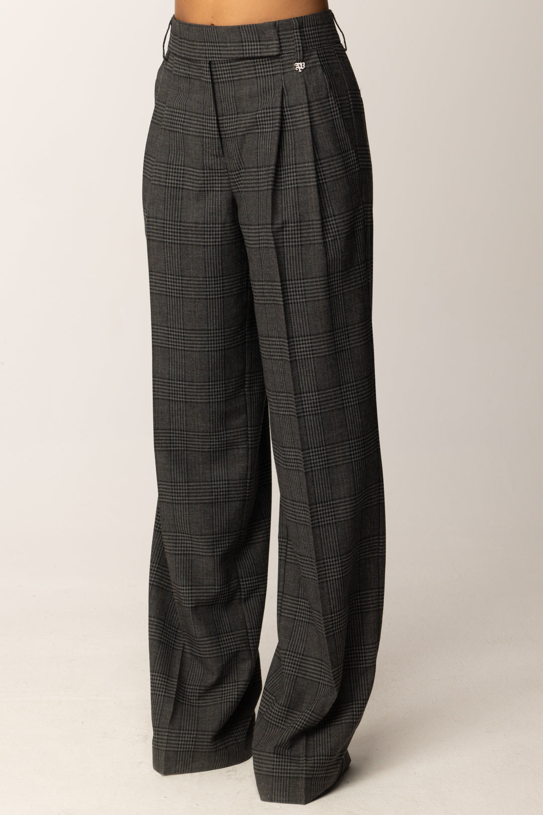 Aniye By Pantaloni Baggy Daliah Motivo Check 181246 STONE CHECK