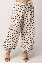 Khloe Femme Pantaloni Balloon a Pois 259150 BEIGE/CACAO