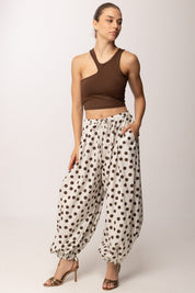 Khloe Femme Pantaloni Balloon a Pois 259150 BEIGE/CACAO