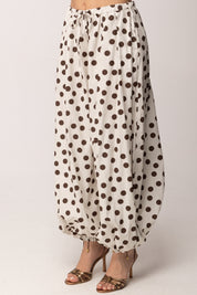 Khloe Femme Pantaloni Balloon a Pois 259150 BEIGE/CACAO