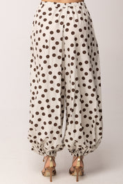 Khloe Femme Pantaloni Balloon a Pois 259150 BEIGE/CACAO