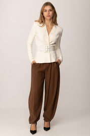 Twin-set Pantaloni Balloon con Elastico Alla Caviglia
 252TF2022 BISON