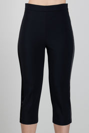 Elisabetta Franchi Pantaloni Capri In Crêpe Leggero e Raso PA20567E2 NERO