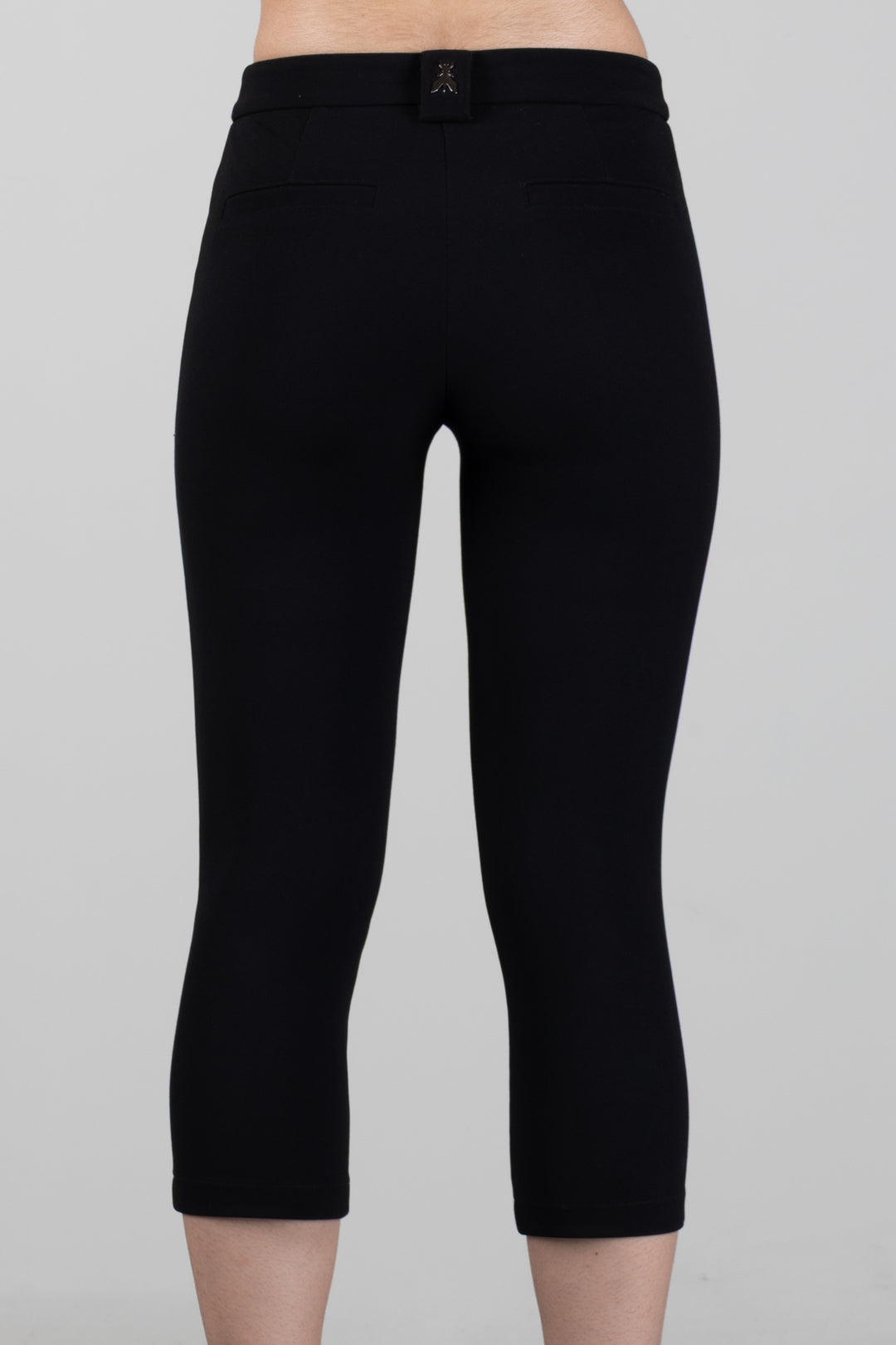 Patrizia Pepe Pantaloni Capri Slim In Misto Viscosa Stretch 8P0259 C8001 NERO
