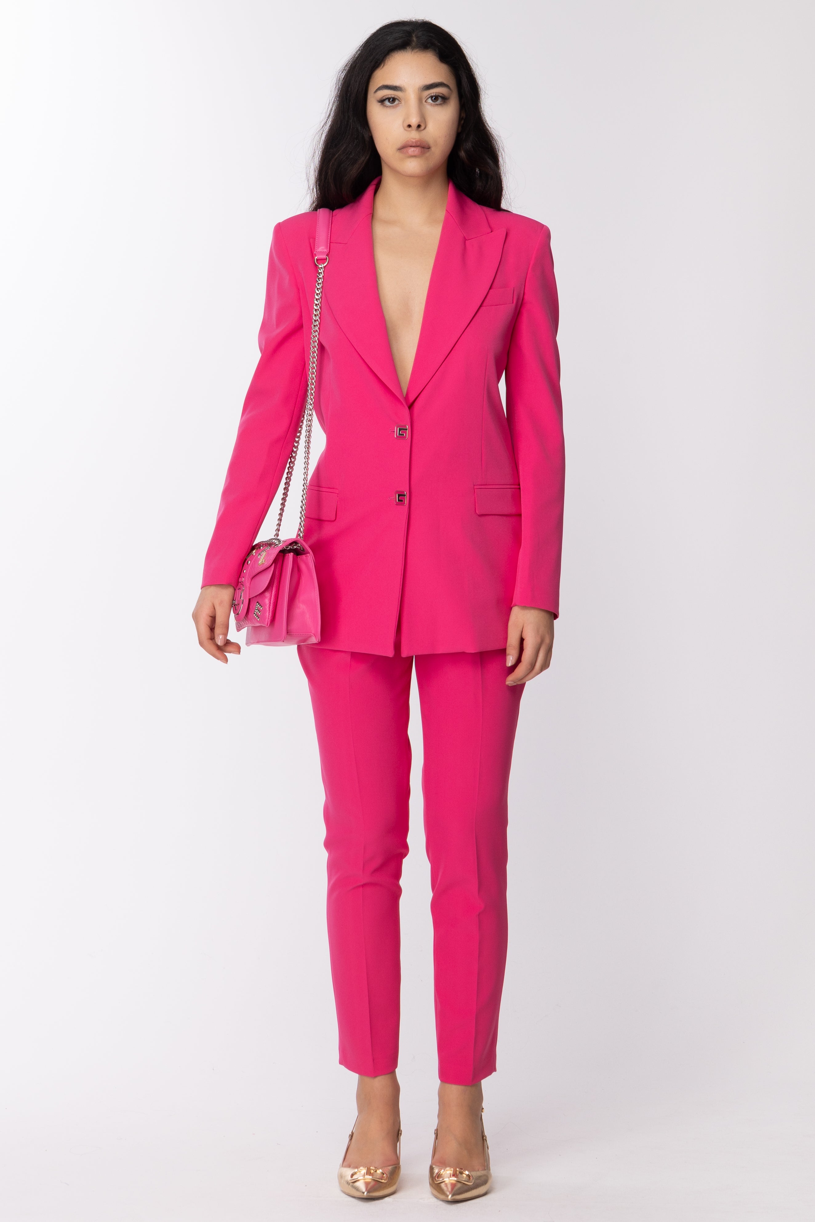 Gaëlle Paris Pantaloni Carrot GBDP16015 FUCSIA