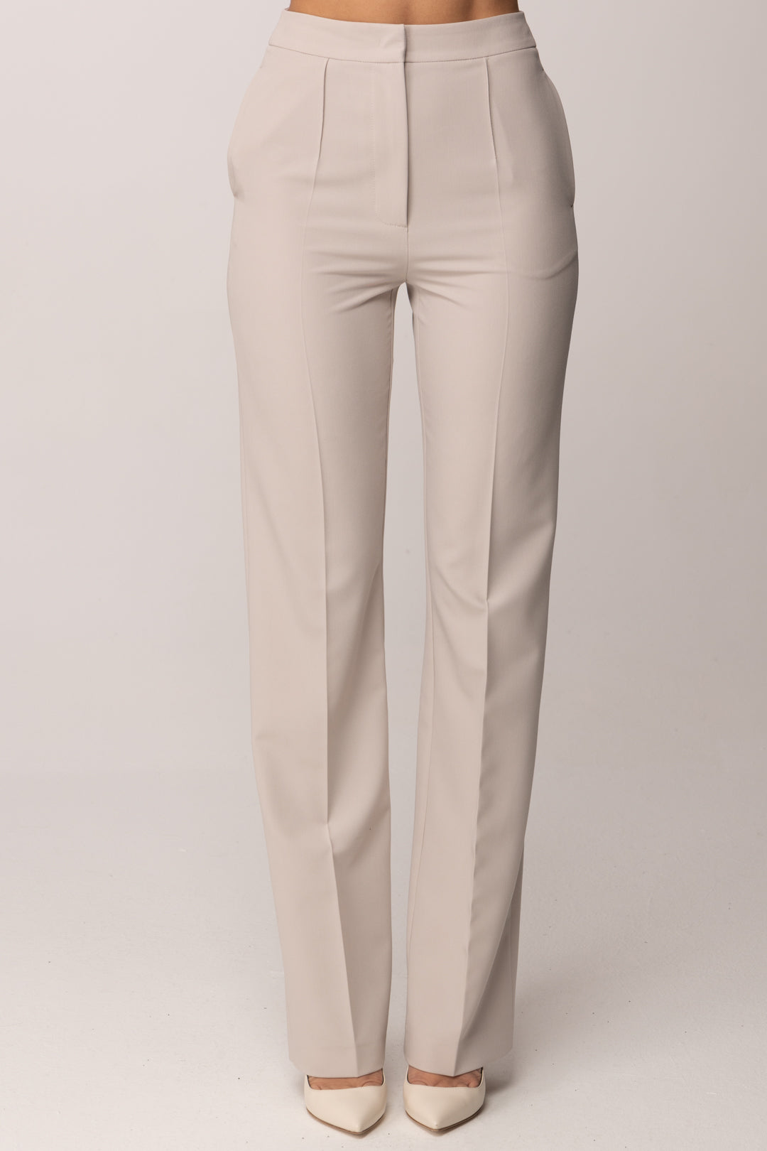 Patrizia Pepe Pantaloni Classici con Stiropiega 8P0800 A498 CLOUD GRAY