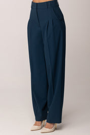 Patrizia Pepe Pantaloni con Pinces a Gamba Ampia 8P0794 A498 LAGOON BLUE