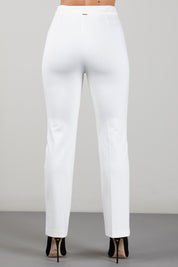 Twin-set Pantaloni Cropped a Vita Alta In Punto Milano 262TP2372 MADREPERLA