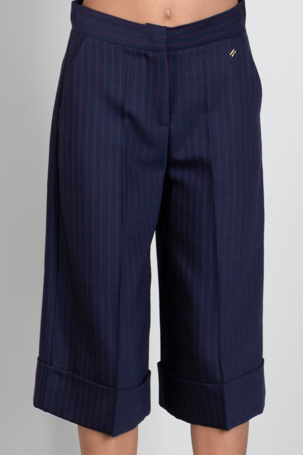 Elisabetta Franchi Bambina Pantaloni Culotte Gessati EFBE0880ML029.D213