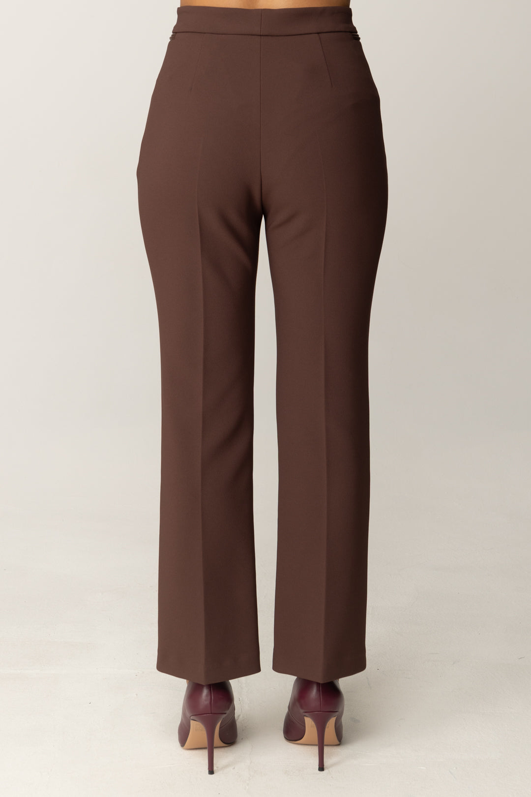 Elisabetta Franchi Woman Double Crepe Pants with Waist Zip