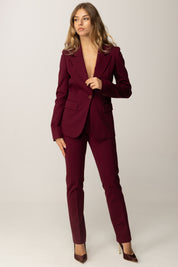 Manila Grace Pantaloni Dritti Eleganti P160VU BURGUNDY