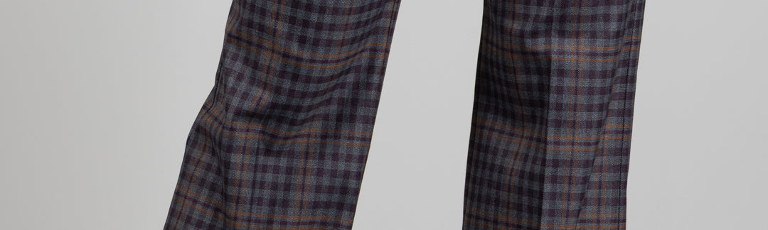 Aniye By Pantaloni Dritti In Check con Piega Stirata 181103 WINE CHECK :AI26