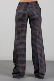 Aniye By Pantaloni Dritti In Check con Piega Stirata 181103 WINE CHECK :AI26