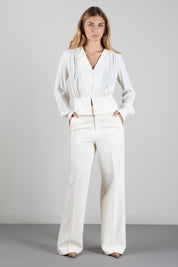Twin-set Pantaloni Dritti In Crêpe 262TT2423 MADREPERLA
