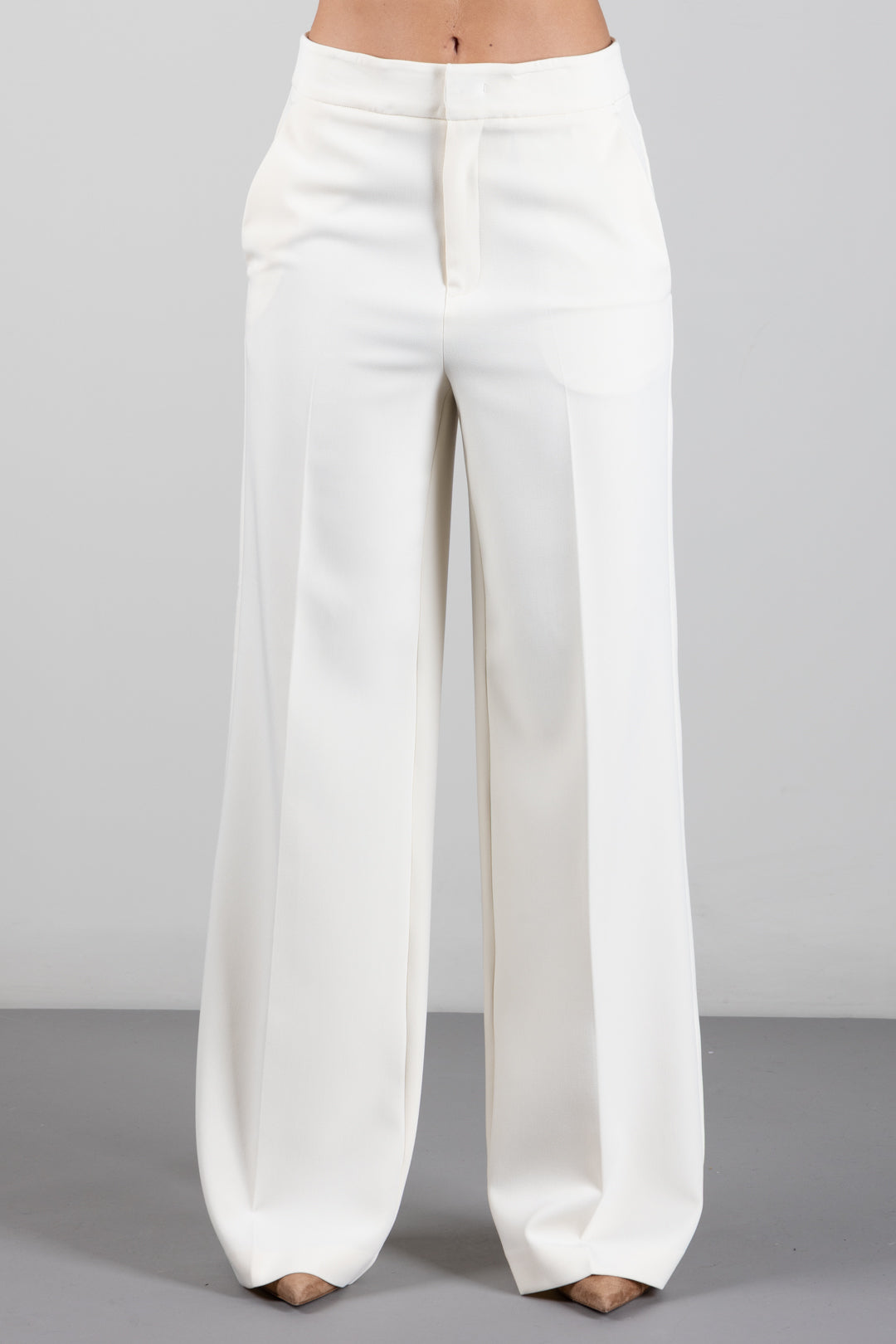 Twin-set Pantaloni Dritti In Crêpe 262TT2423 MADREPERLA