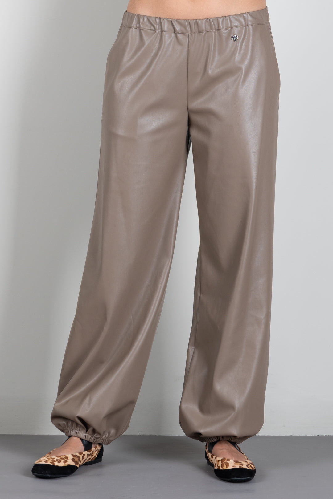 Aniye By Pantaloni Effetto Pelle con Fondo Elasticizzato 181194 TOFFEE :AI26