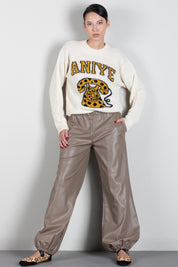 Aniye By Pantaloni Effetto Pelle con Fondo Elasticizzato 181194 TOFFEE :AI26