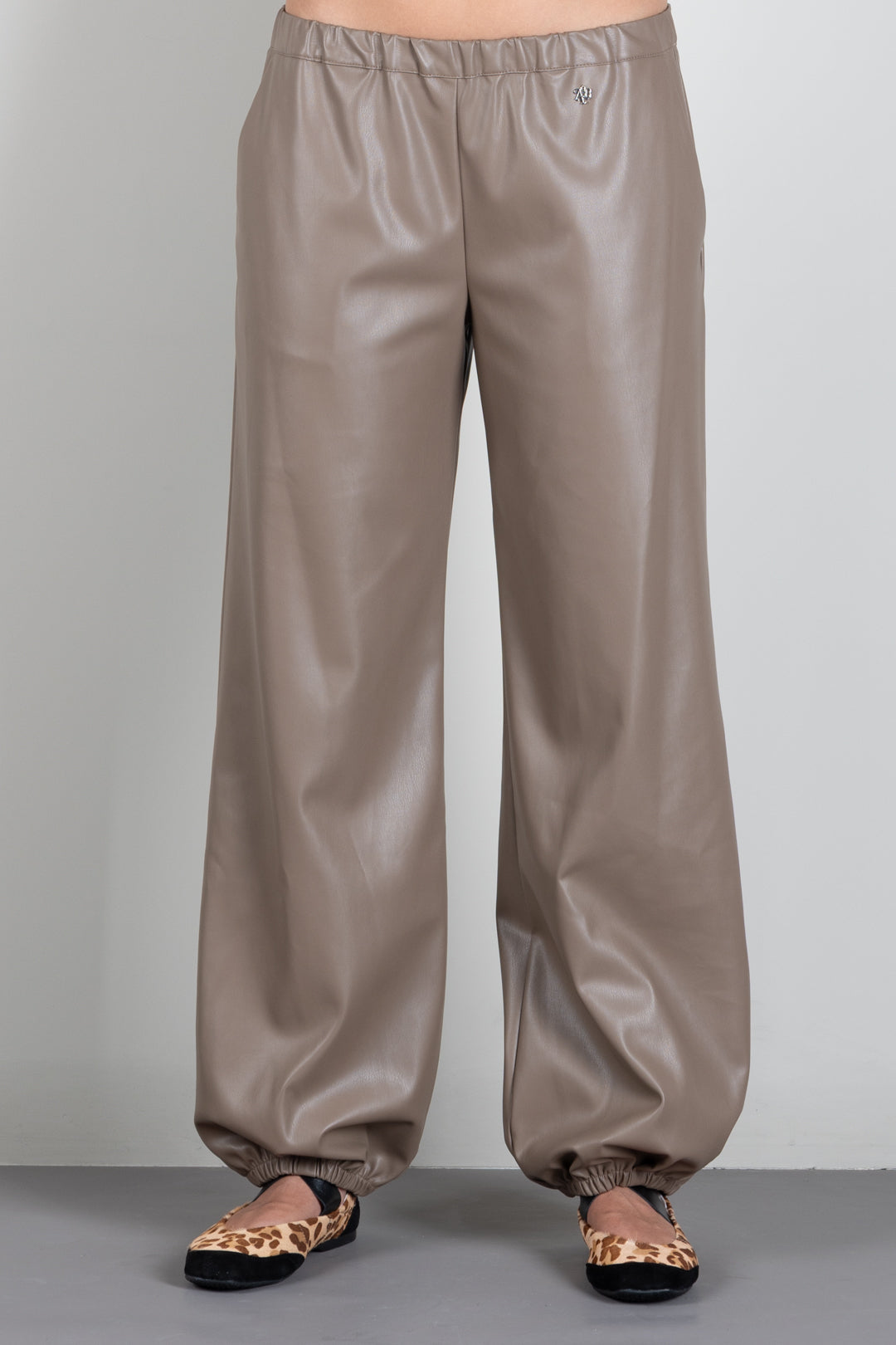 Aniye By Pantaloni Effetto Pelle con Fondo Elasticizzato 181194 TOFFEE :AI26