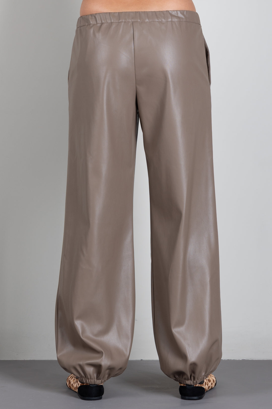 Aniye By Pantaloni Effetto Pelle con Fondo Elasticizzato 181194 TOFFEE :AI26