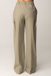 Patrizia Pepe Pantaloni "essential" a Palazzo 2P1707 A475 WINTER GREIGE
