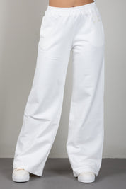 Elisabetta Franchi Bambina Pantaloni Felpa a Palazzo con Logo EFPA328CFF017.0067