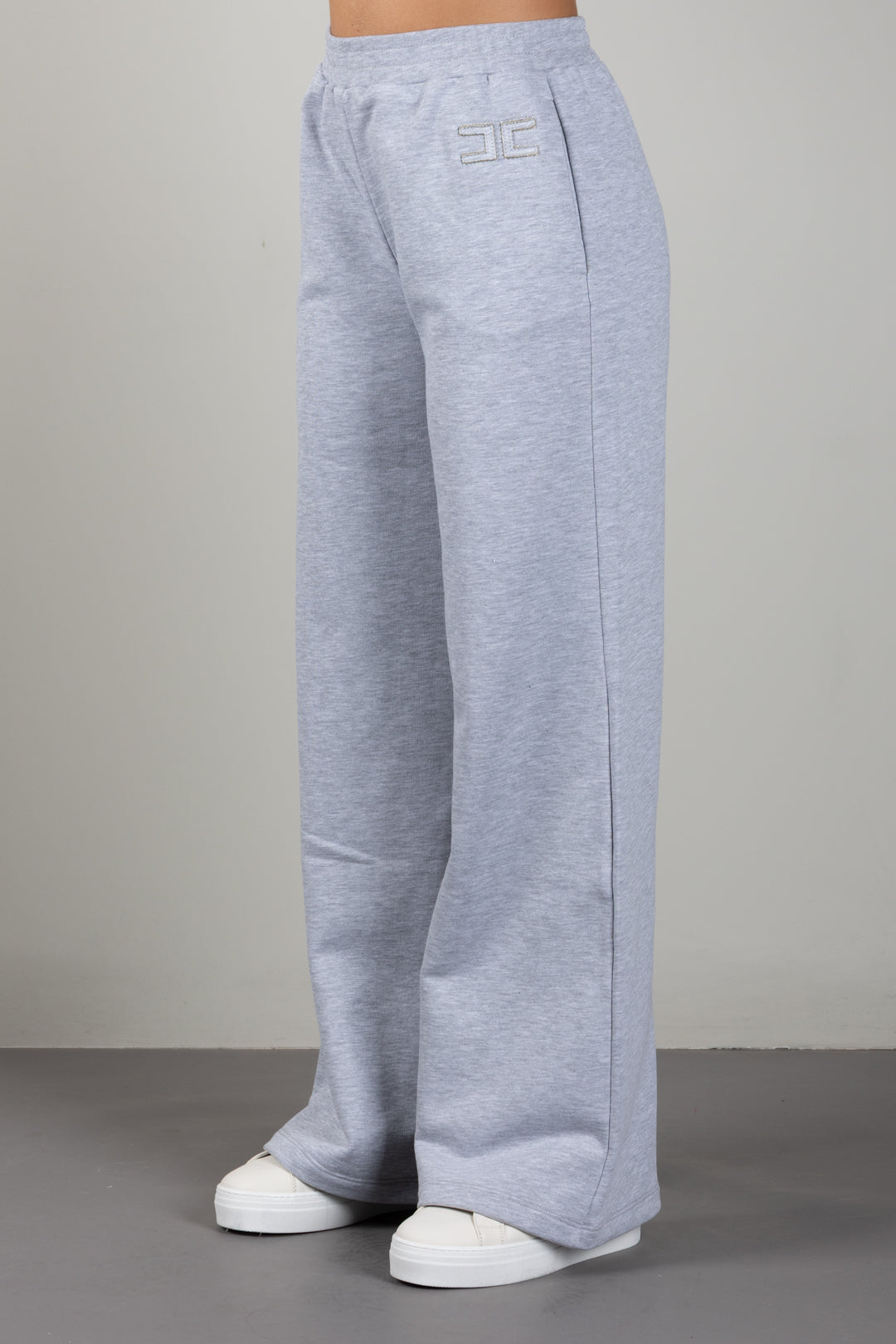 Elisabetta Franchi Bambina Pantaloni Felpa a Palazzo con Logo EFPA328CFF017.5002