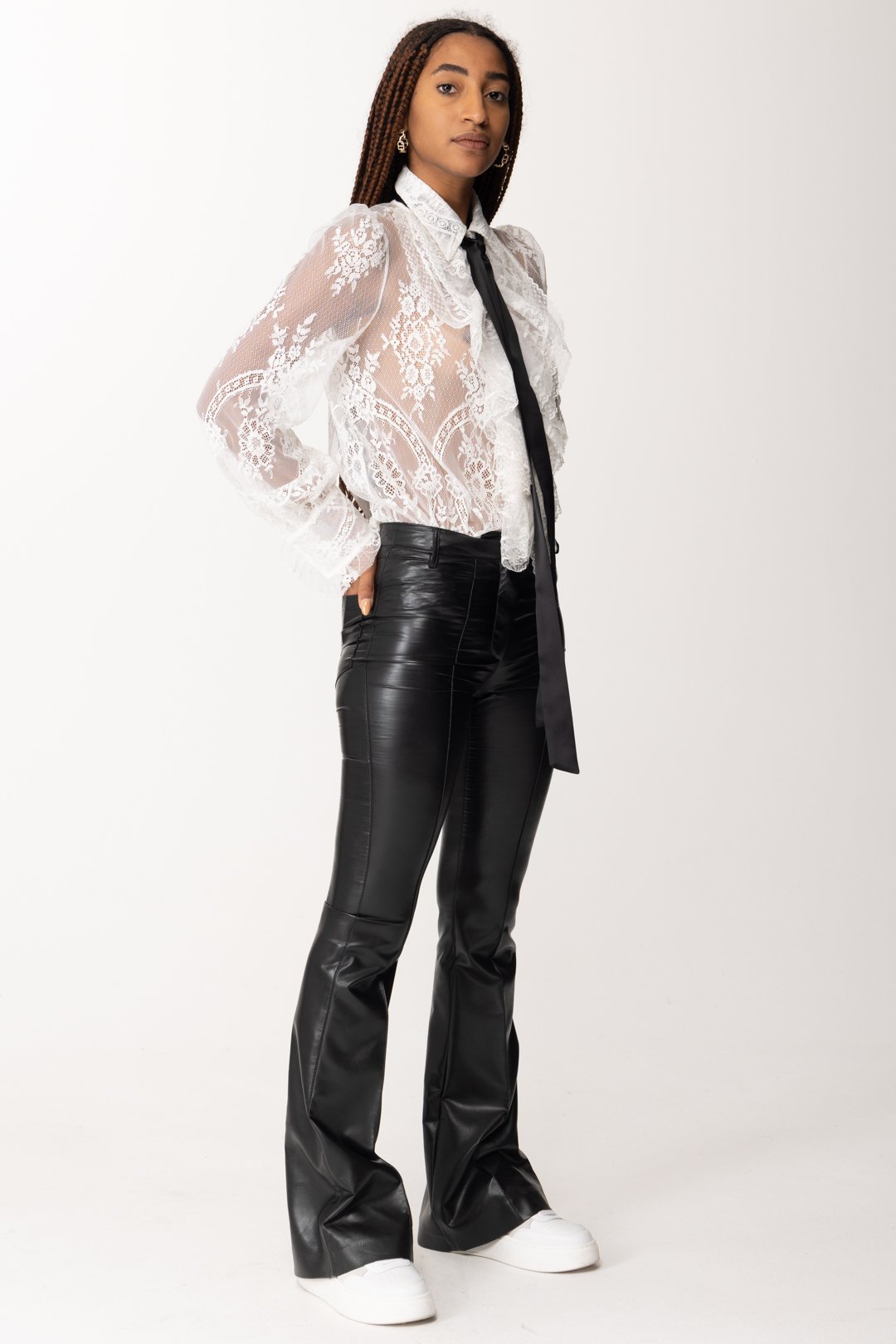 Leather Flare Pants