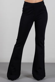 Manila Grace Pantaloni Flare Sartoriali a Vita Alta P004VU METEORITE :AI26