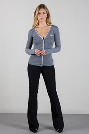 Manila Grace Pantaloni Flare Sartoriali P041PU METEORITE :AI26