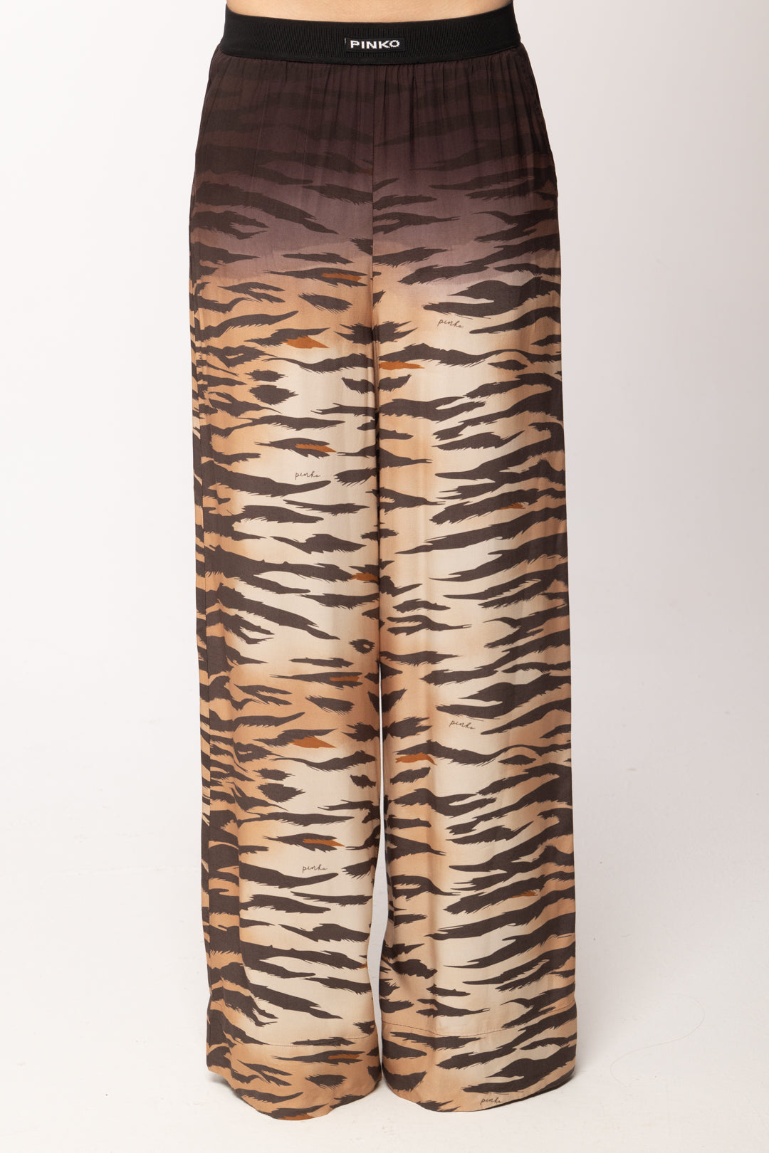 Pinko Pantaloni Fluidi con Stampa Tigrata 106550 A37R ZC8