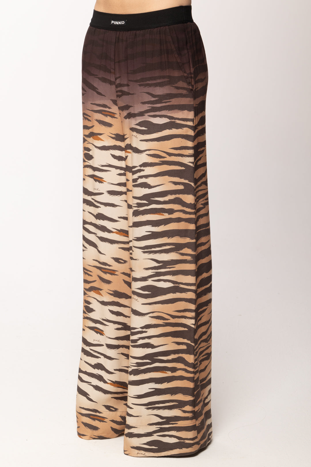 Pinko Pantaloni Fluidi con Stampa Tigrata 106550 A37R ZC8