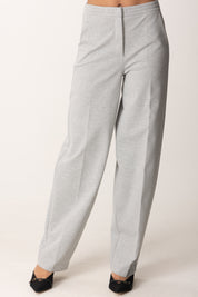 Patrizia Pepe Pantaloni Gamba Larga Sporty-chic 8P0674 A025 GRIGIO MELANGE