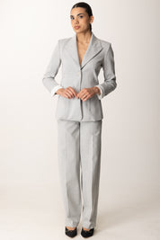 Patrizia Pepe Pantaloni Gamba Larga Sporty-chic 8P0674 A025 GRIGIO MELANGE