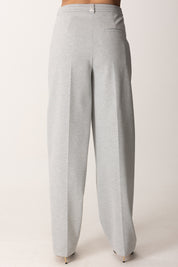 Patrizia Pepe Pantaloni Gamba Larga Sporty-chic 8P0674 A025 GRIGIO MELANGE
