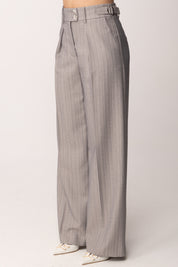 Patrizia Pepe Pantaloni Gessati Wide Leg 8P0822 A718 GRAY STRIPES