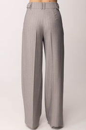 Patrizia Pepe Pantaloni Gessati Wide Leg 8P0822 A718 GRAY STRIPES