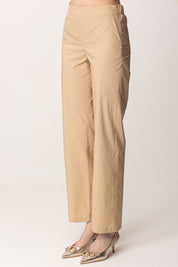 Manila Grace Pantaloni In Cotone Straight P264CU FIENO