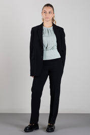 Elisabetta Franchi Bambina Pantaloni In Crêpe a Vita Alta con Gamba Dritta EFPA3380GA022.N000