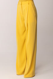 Elisabetta Franchi Pantaloni In Crêpe Leggero con Logo Charm PA16761E2 SUN