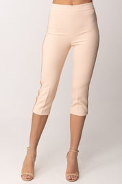 Elisabetta Franchi Pantaloni In Crêpe Leggero e Raso PA19063E2 NUDE