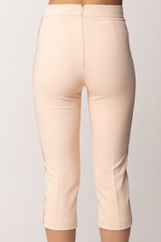 Elisabetta Franchi Pantaloni In Crêpe Leggero e Raso PA19063E2 NUDE