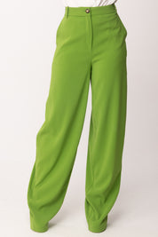 Elisabetta Franchi Pantaloni In Crêpe Leggero PA17861E2 ALOE