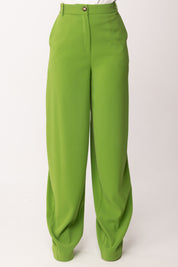 Elisabetta Franchi Pantaloni In Crêpe Leggero PA17861E2 ALOE