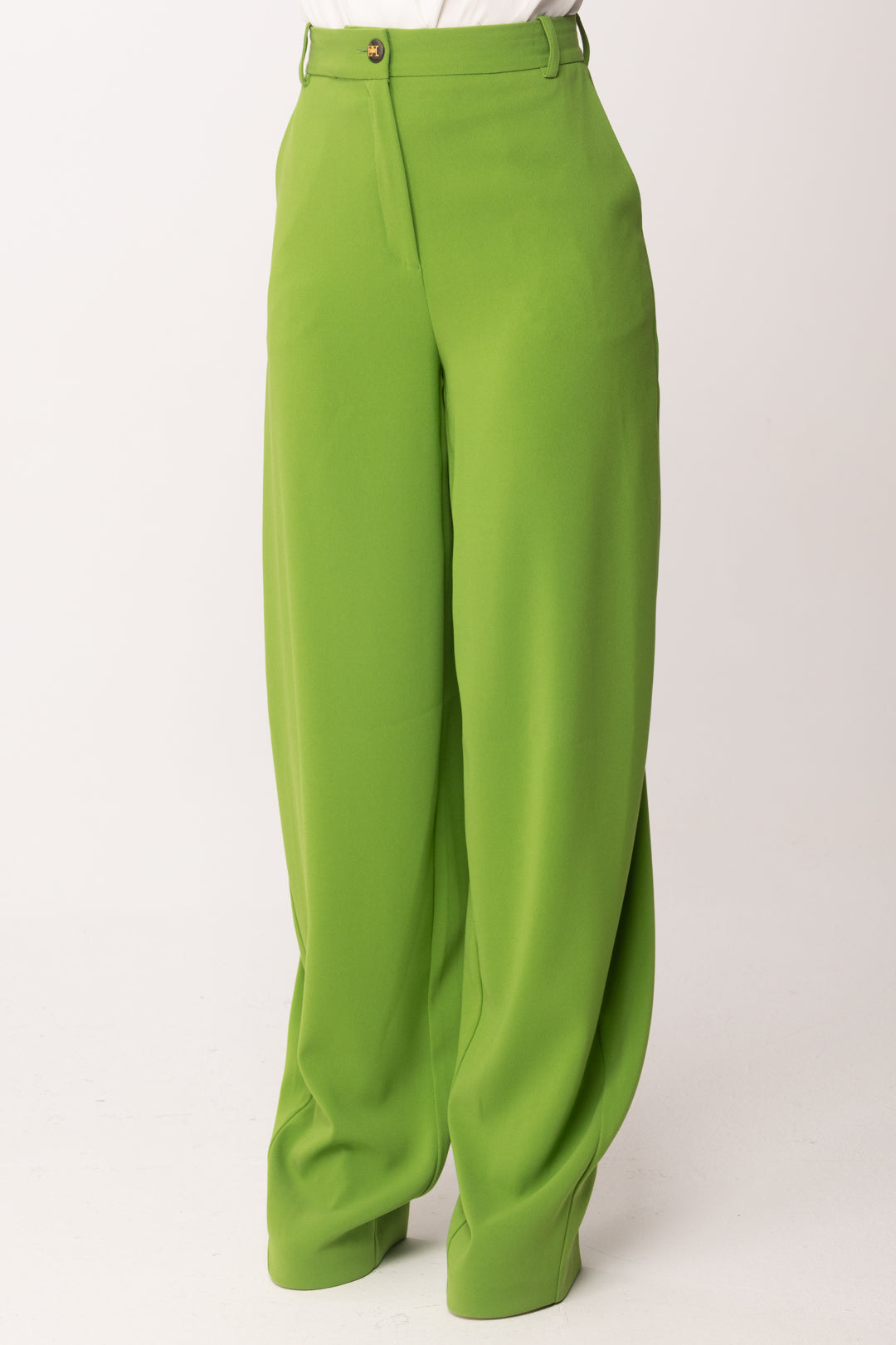 Elisabetta Franchi Pantaloni In Crêpe Leggero PA17861E2 ALOE