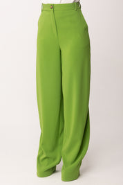 Elisabetta Franchi Pantaloni In Crêpe Leggero PA17861E2 ALOE