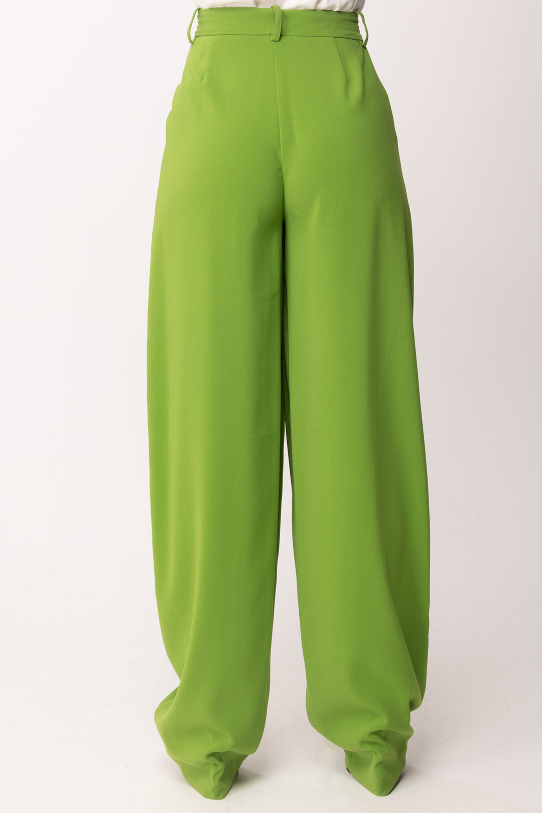 Elisabetta Franchi Pantaloni In Crêpe Leggero PA17861E2 ALOE